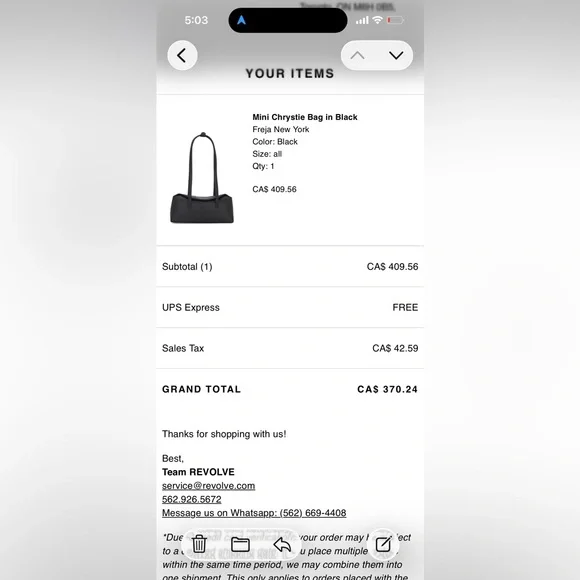 Freja Mini Chrystie Bag Black NWT - Picture 7 of 7